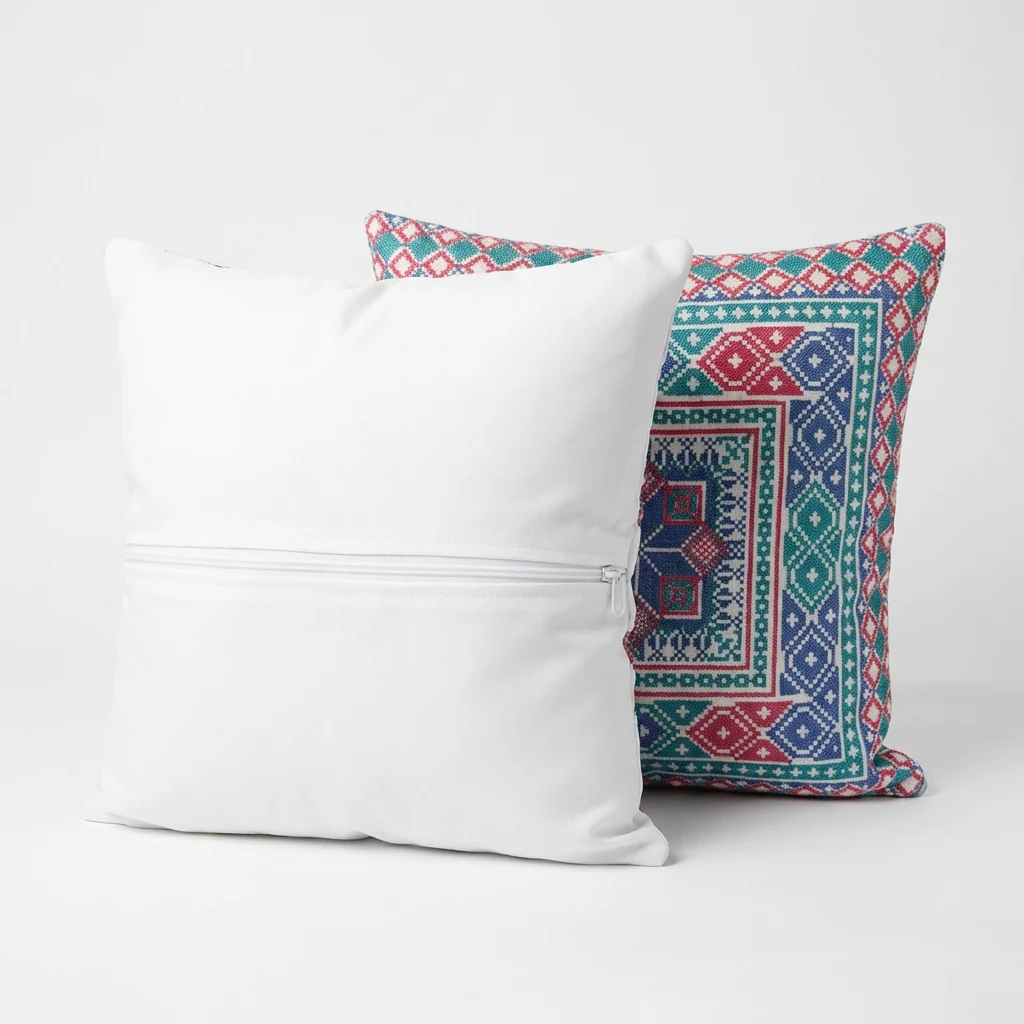 Coastal Bloom – Tatreez Embroidery | 16x16 - Image 3