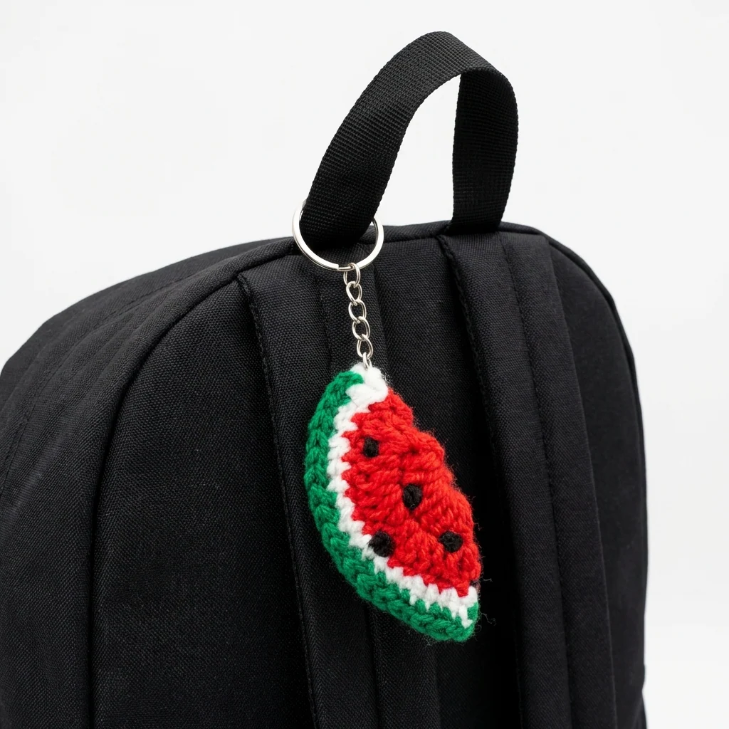 Handmade Crochet Watermelon Charm - Image 4