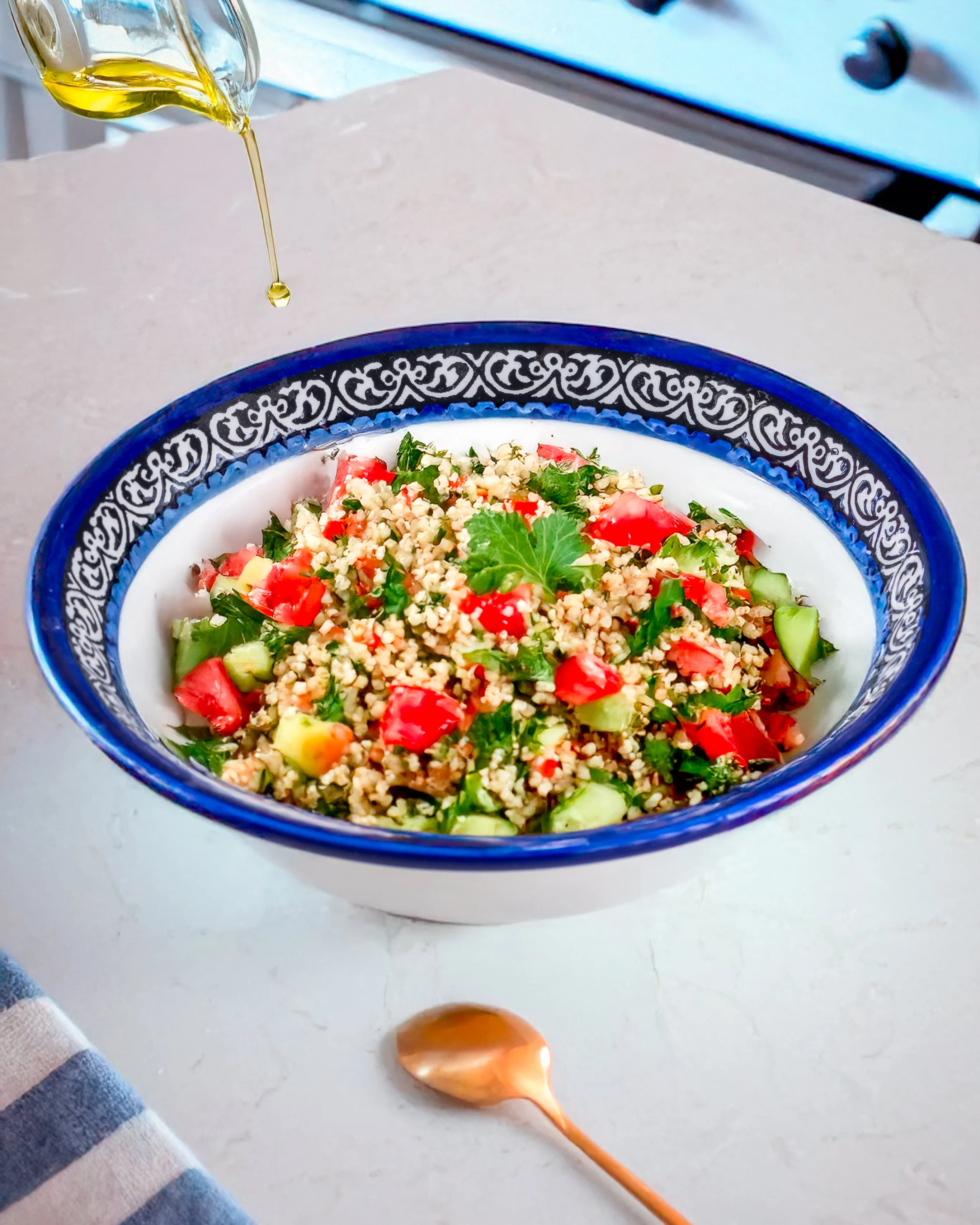 Dishes (Low Bowl) | Medium & Large – Hand-Painted Palestinian Ceramic | Multicolor & Navy - Image 10