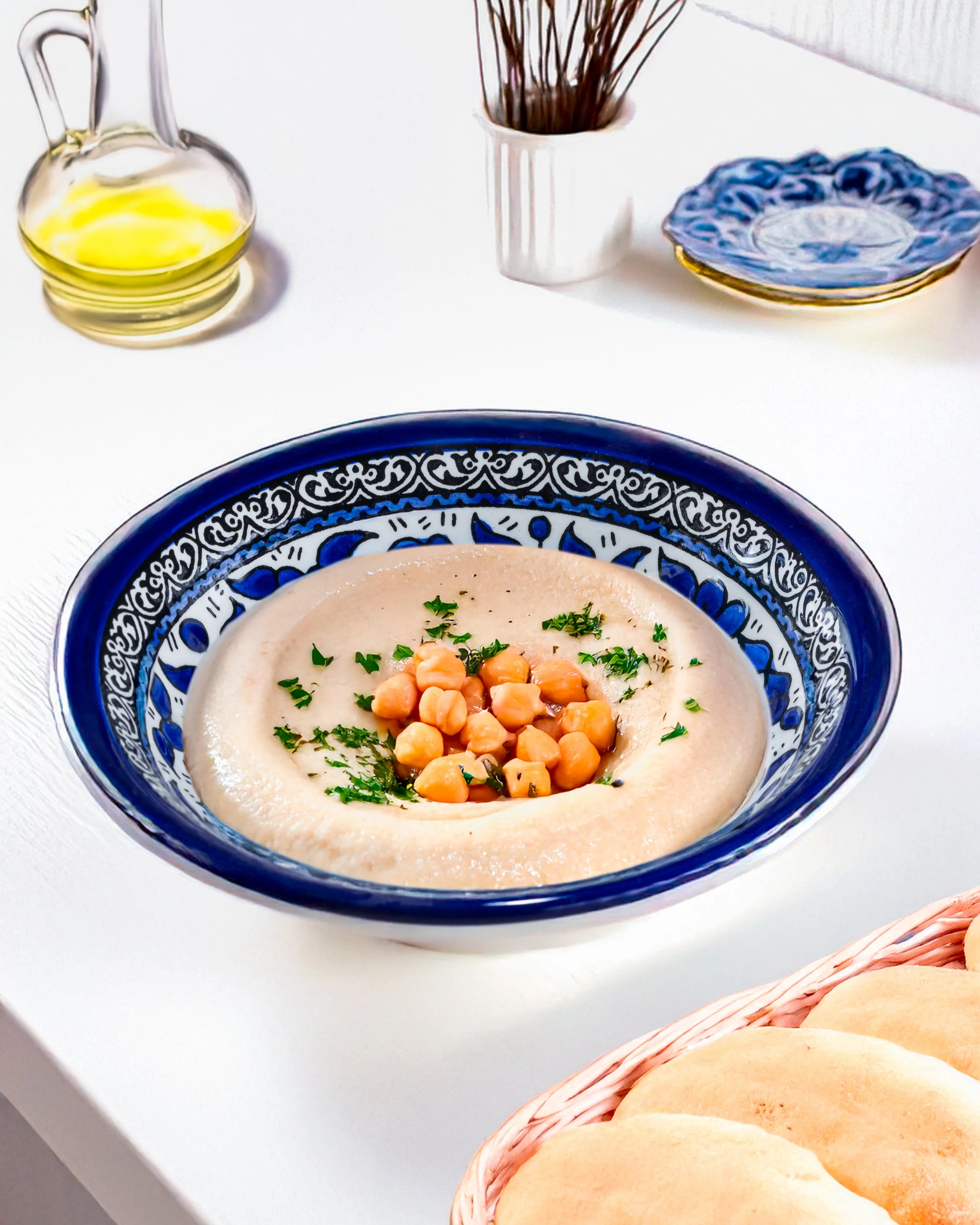 Dishes (Low Bowl) | Medium & Large – Hand-Painted Palestinian Ceramic | Multicolor & Navy - Image 9
