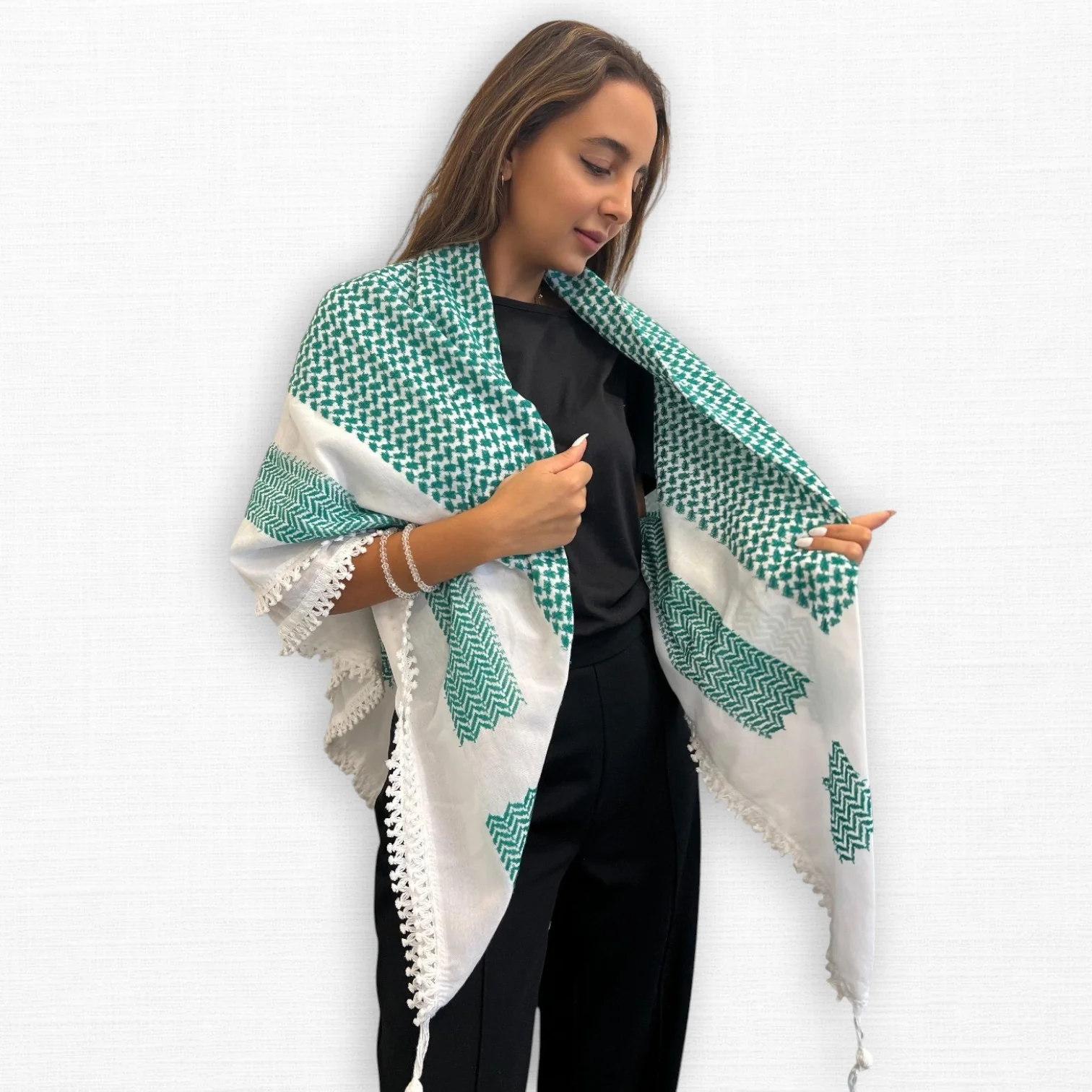 Bold Kufiya (Keffiyeh) | Green - Image 3