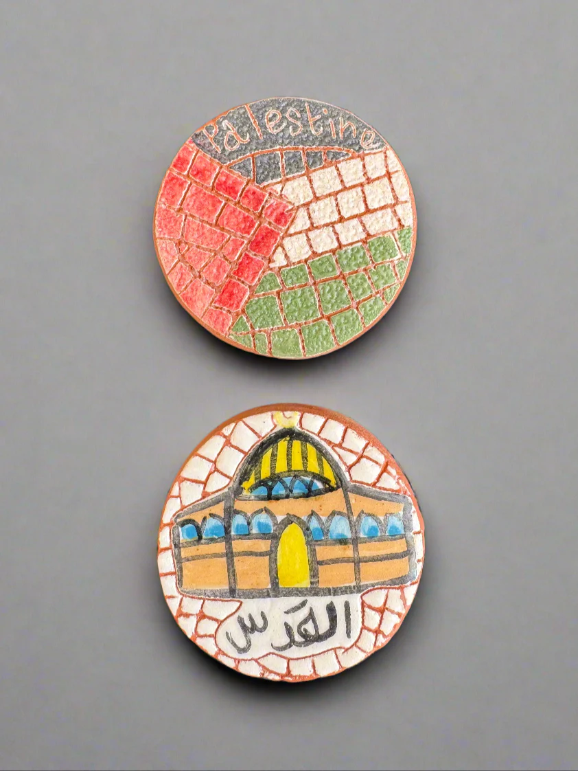 Handcrafted Mosaic Palestine Map Magnets – 4 Unique Variations - Image 5
