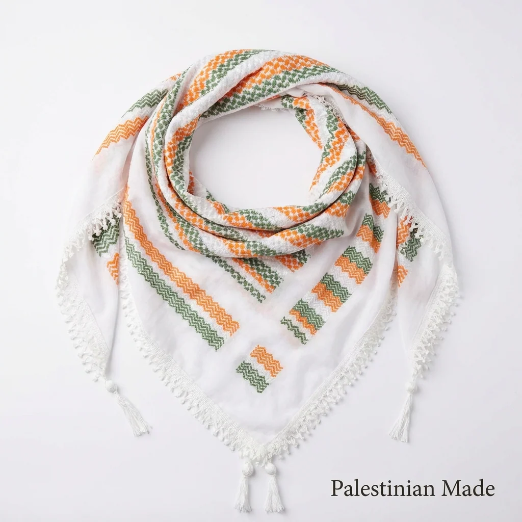 Le Chéile Kufiya (Keffiyeh) | Irish Tricolor - Image 4