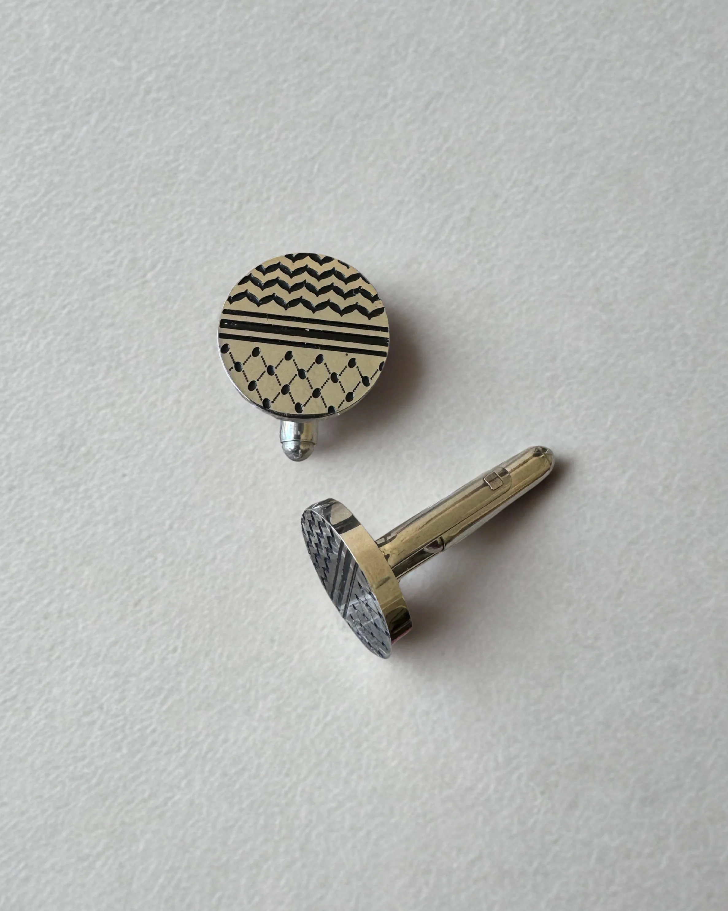 Kufiya Cufflinks | Stainless Steel - Image 3