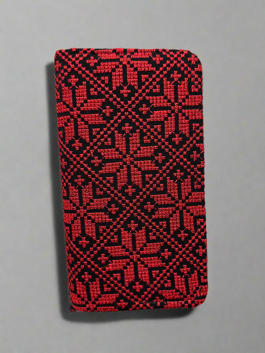 Large Palestinian Wallet – Red, Gold, Watermelon, or Kufiya - Image 4