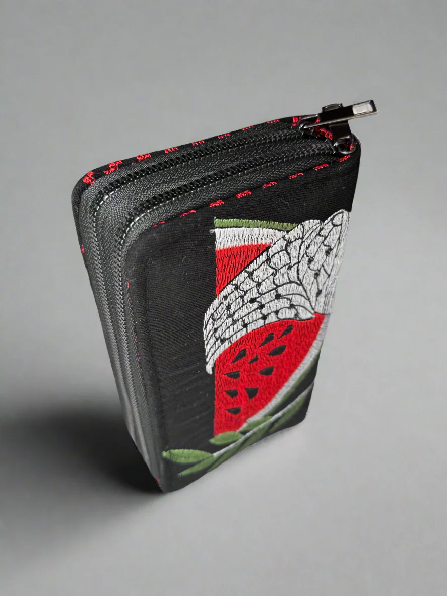 Large Palestinian Wallet – Red, Gold, Watermelon, or Kufiya - Image 6