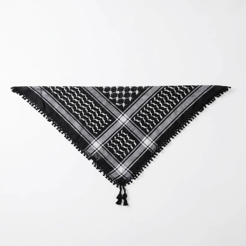 Layl Kufiya Bandana - Black & White - Image 3