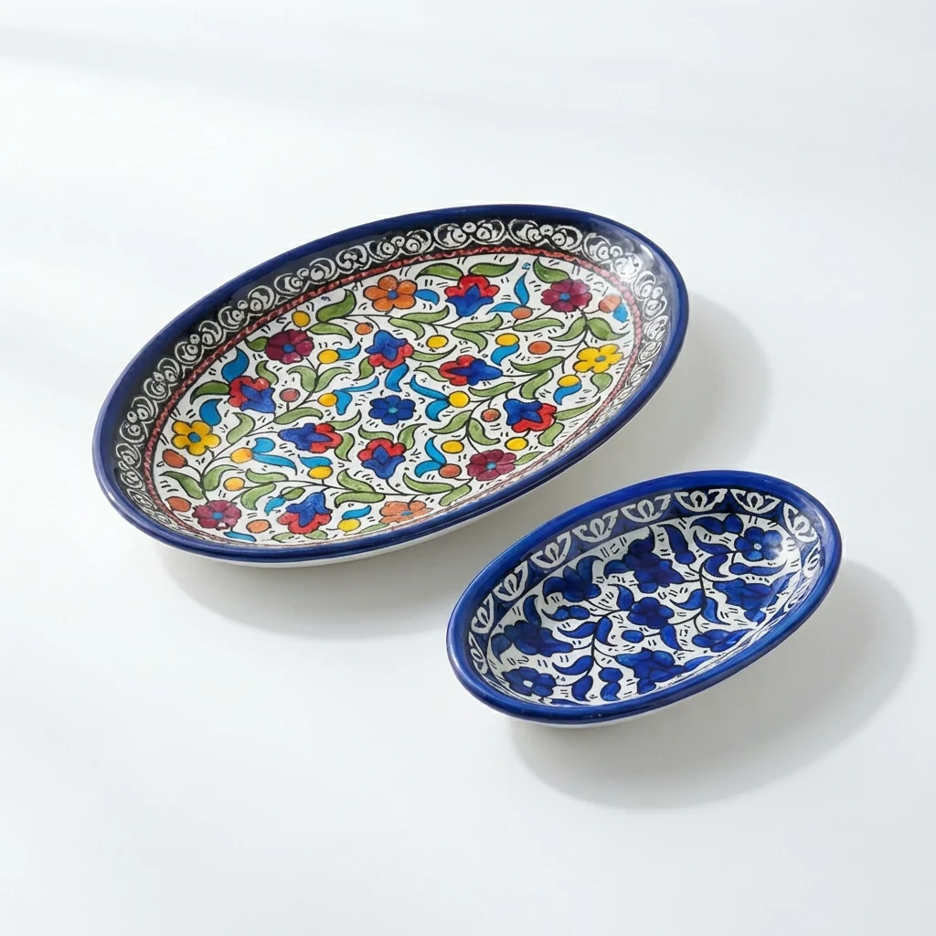 Oval Ceramic Side Dishes | Hand-Painted in Palestine - Image 6