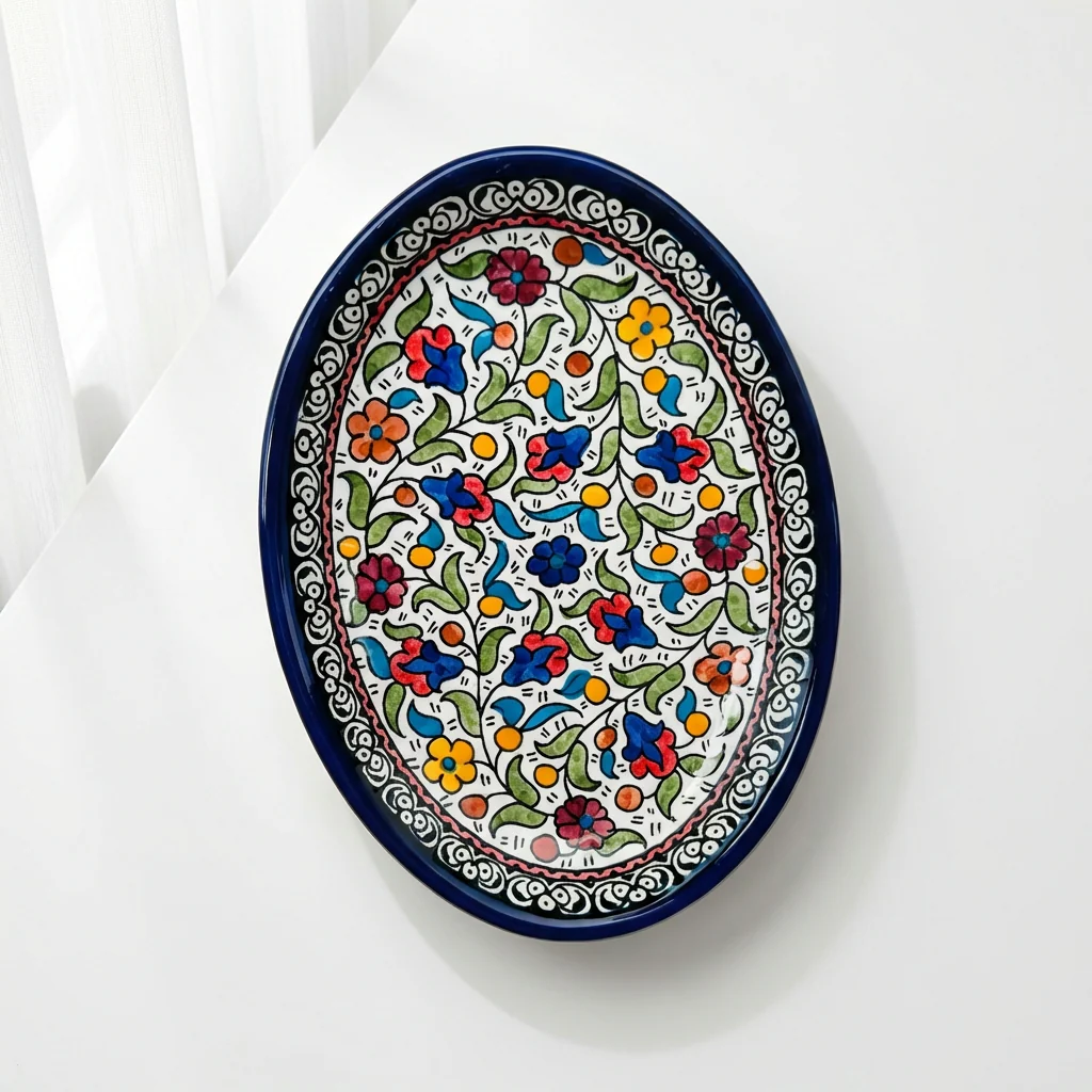 Oval Ceramic Side Dishes | Hand-Painted in Palestine - Image 8