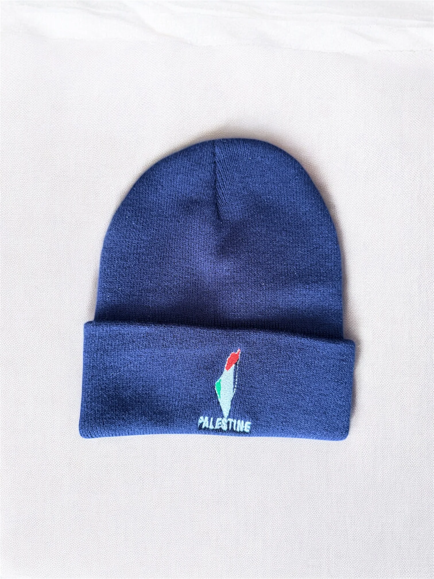PALESTINE Embroidered Beanie | Map & Flag – “PALESTINE” - Image 3