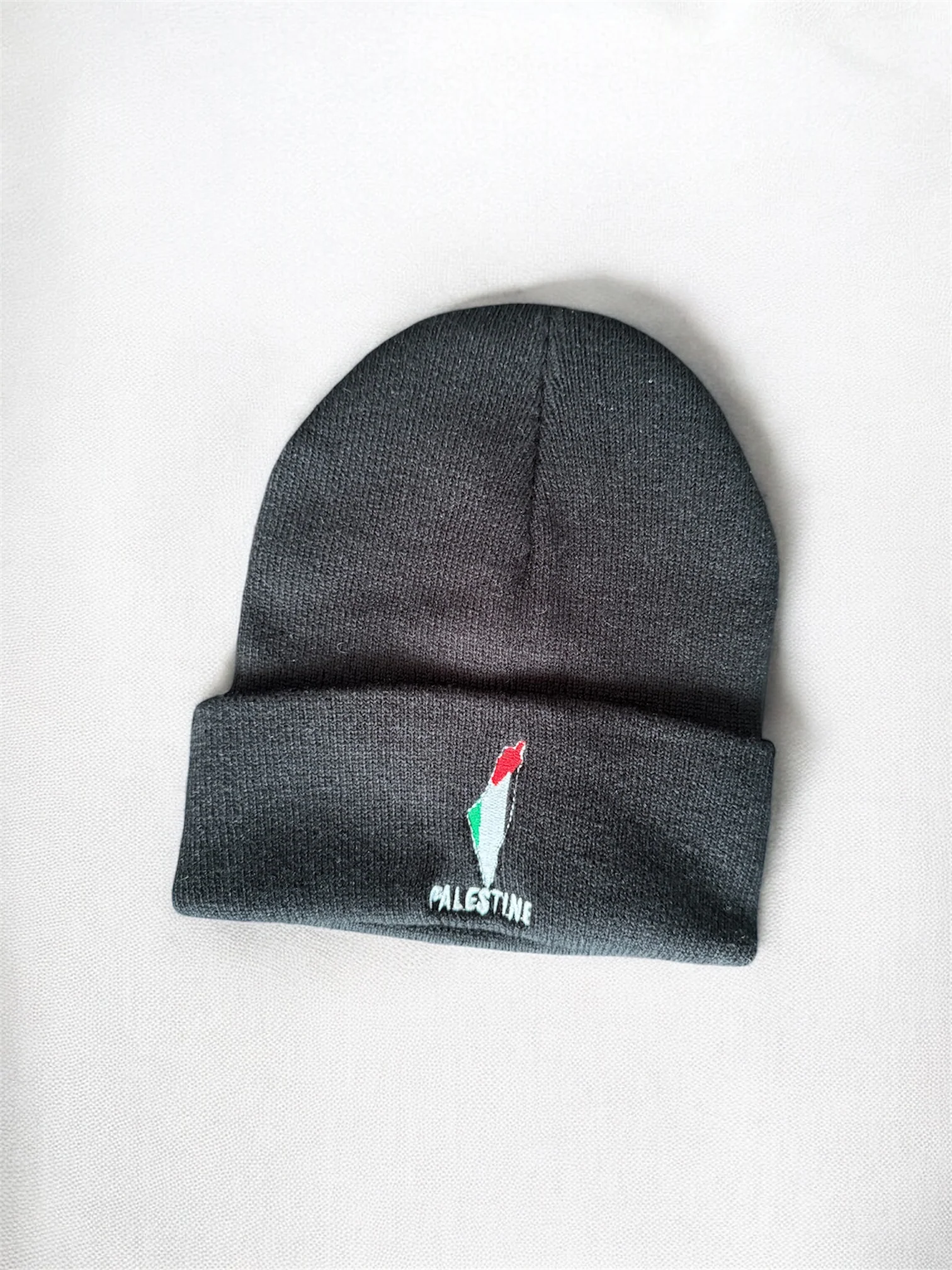 PALESTINE Embroidered Beanie | Map & Flag – “PALESTINE” - Image 5