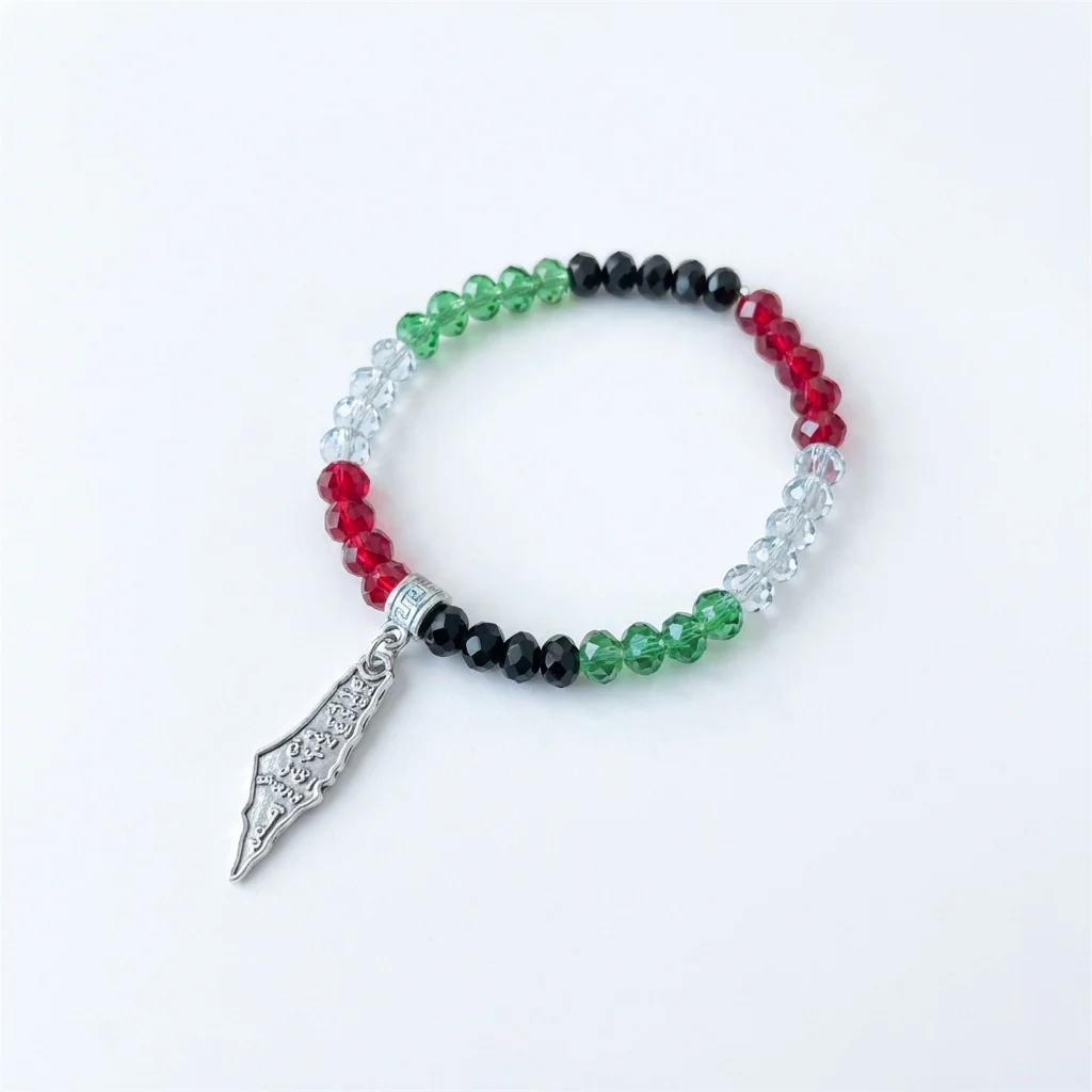 Palestine Map Beaded Bracelet - Image 3