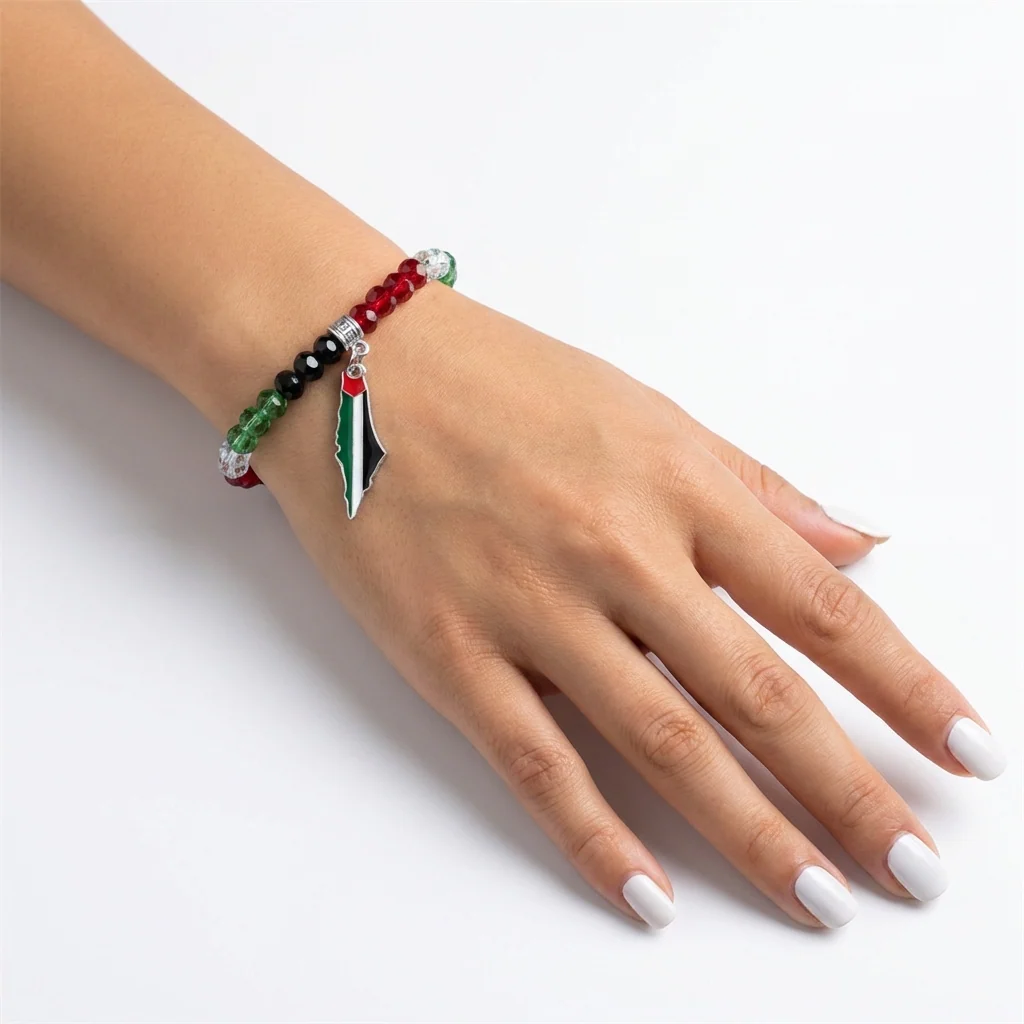 Palestine Map Beaded Bracelet - Image 4