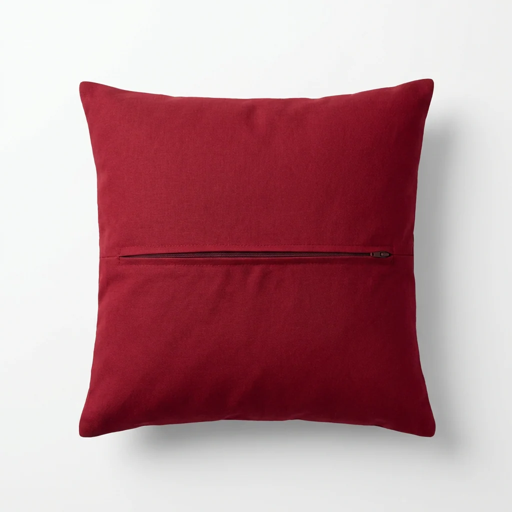 Red Handmade Tatreez Cushion Cover – 16x16" – February 2026 Edition - Image 5