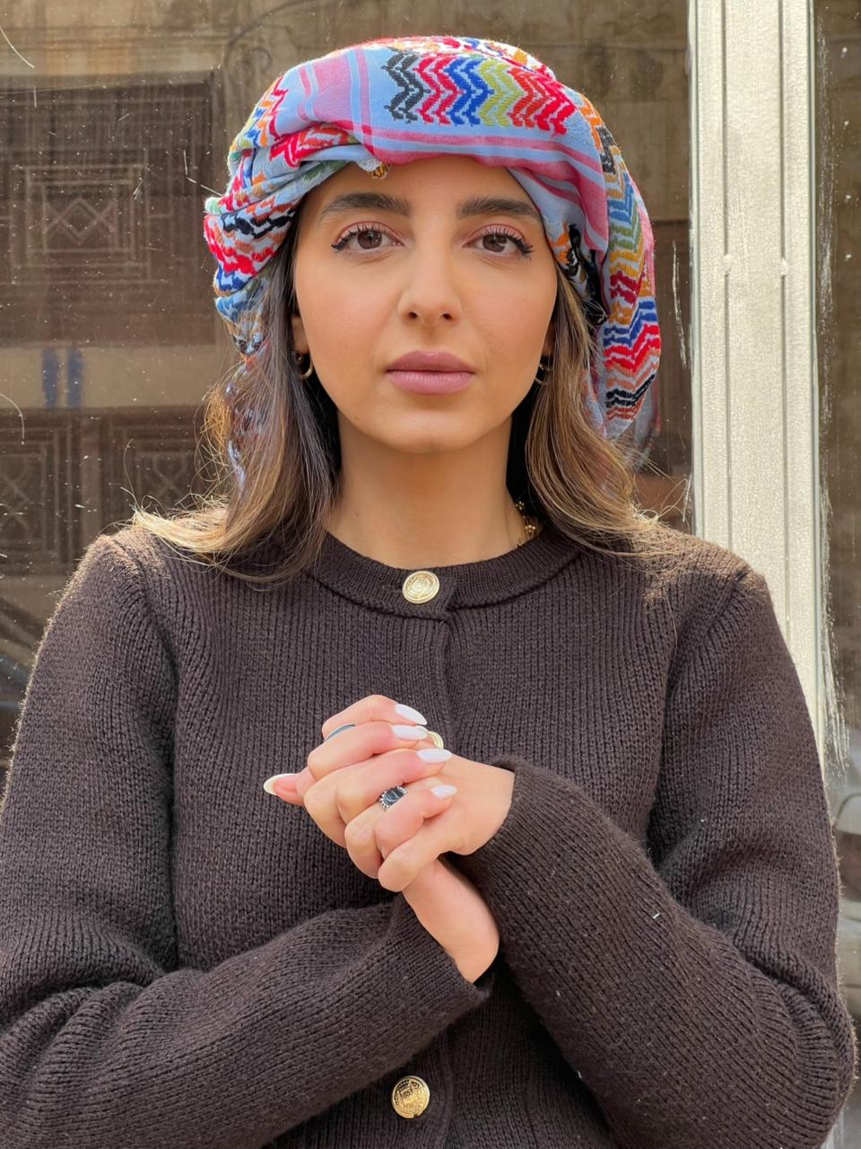 Mawasem Kufiya (Keffiyeh) | Sky Blue - Image 4