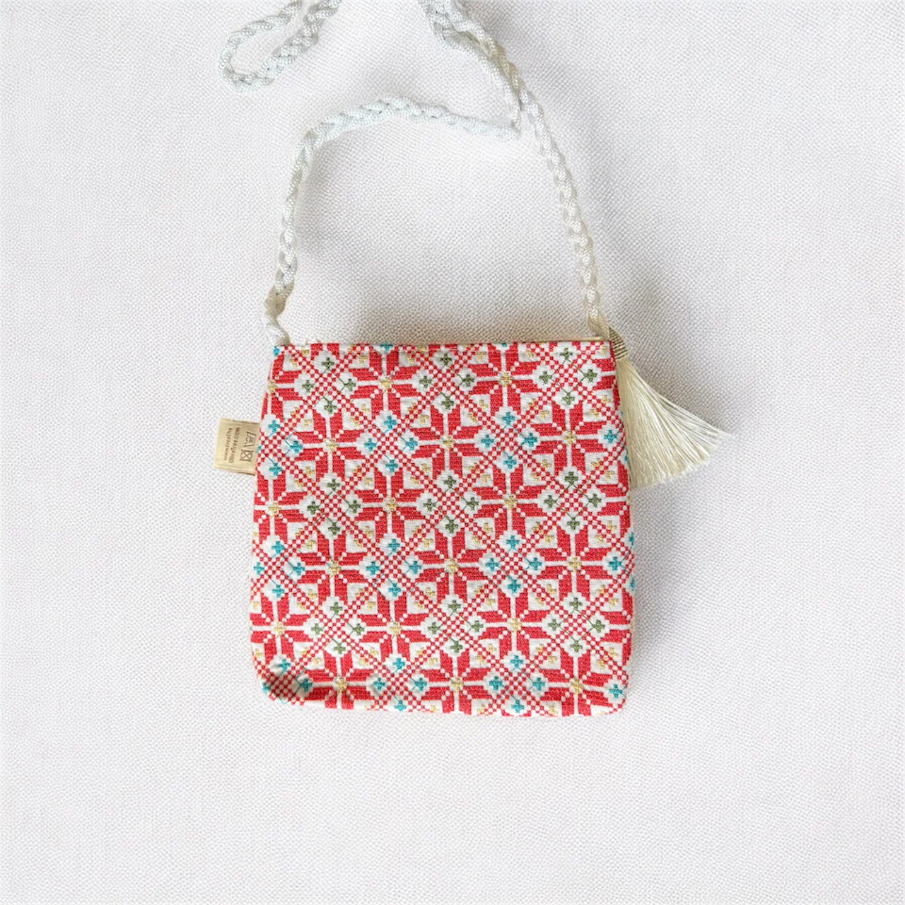 Tatreez Shoulder Pouch - 3 Zipper Compartments | Made by Palestinian Artisans - Image 7