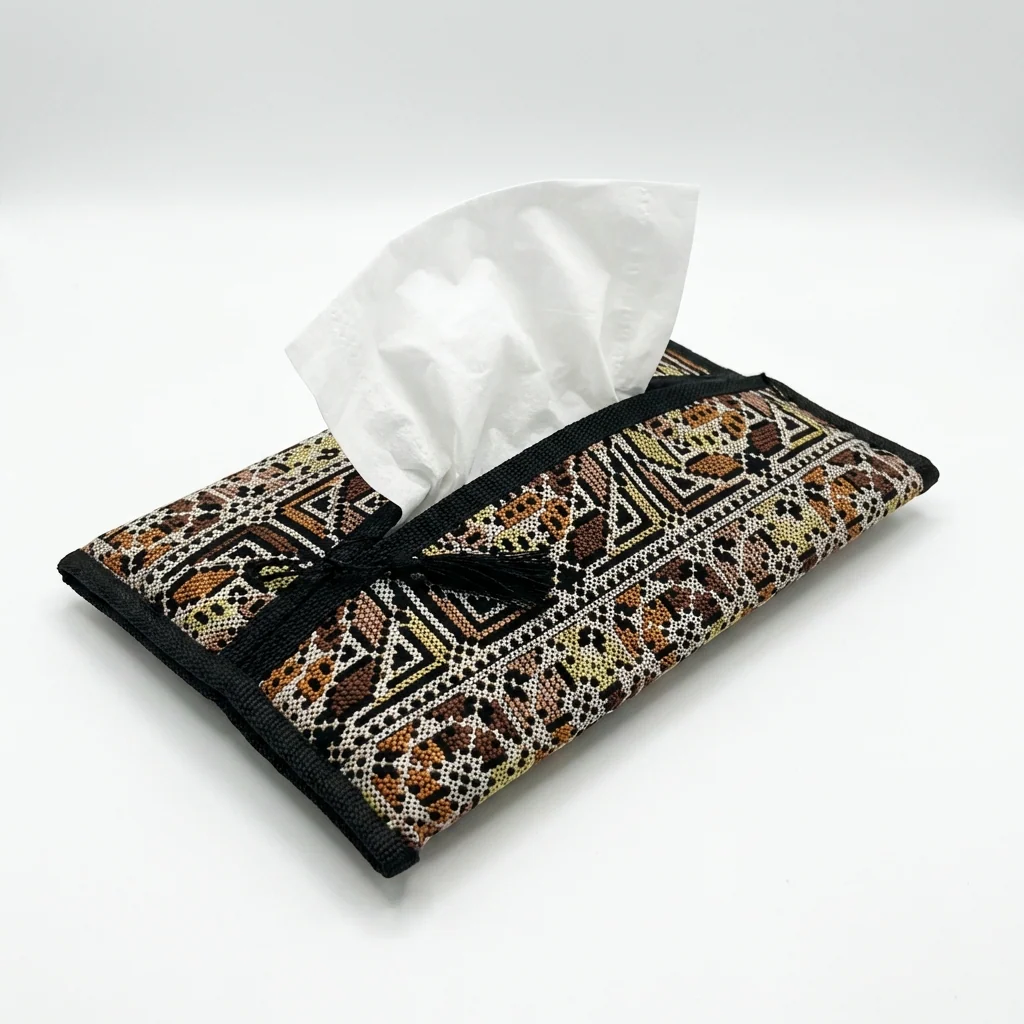 Tatreez Tissue Cover – Palestinian Textile - Image 4
