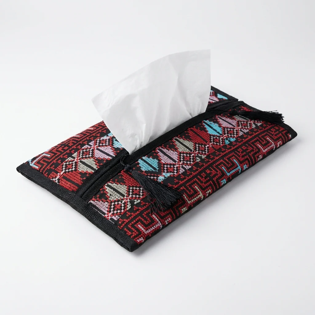 Tatreez Tissue Cover – Palestinian Textile - Image 5