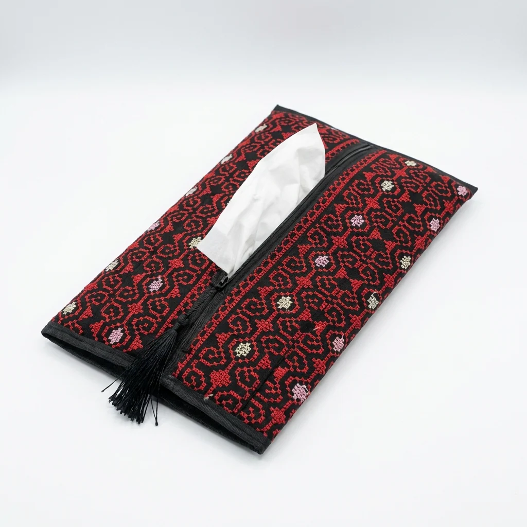 Tatreez Tissue Cover – Palestinian Textile - Image 6