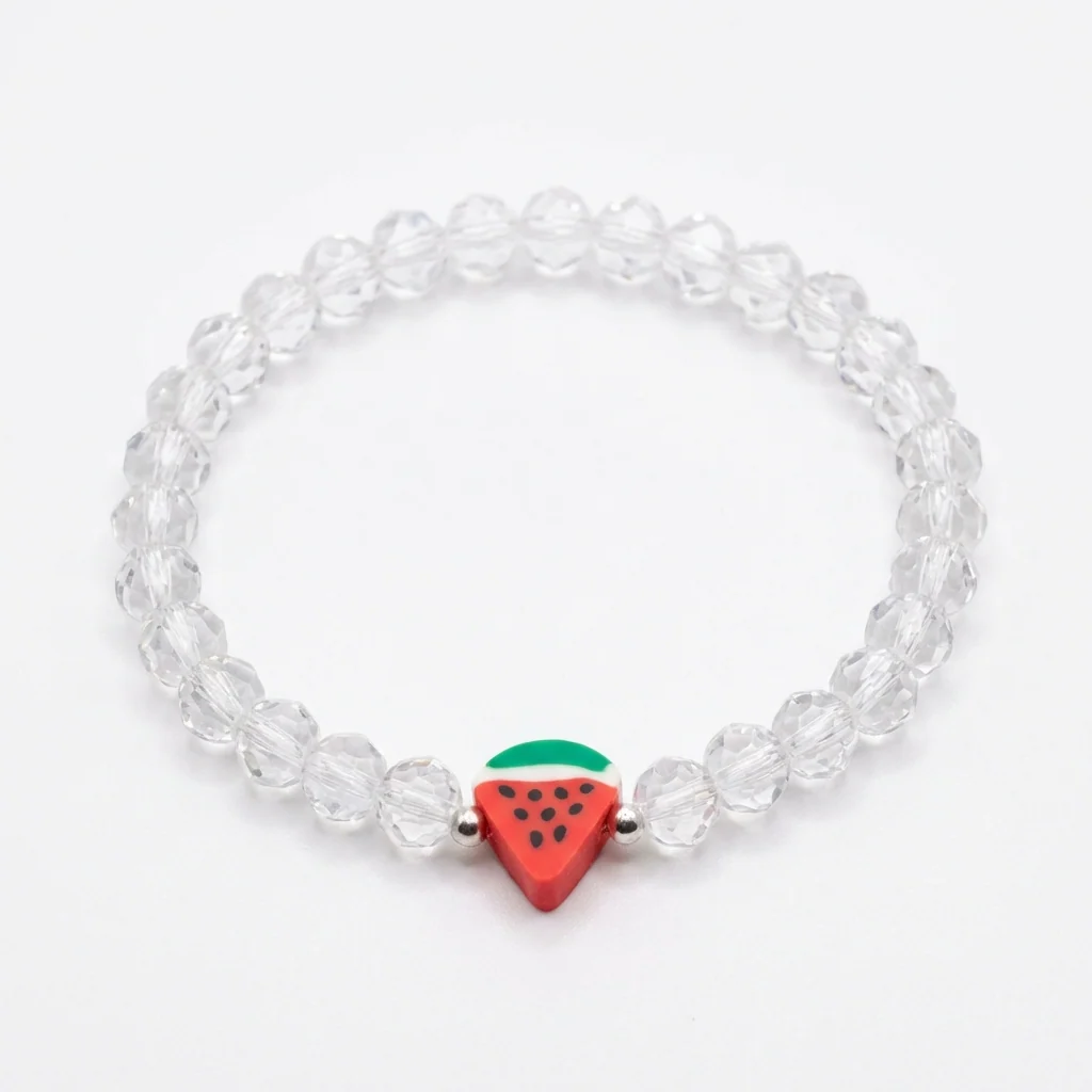 Watermelon Charm Beaded Bracelet - Image 3