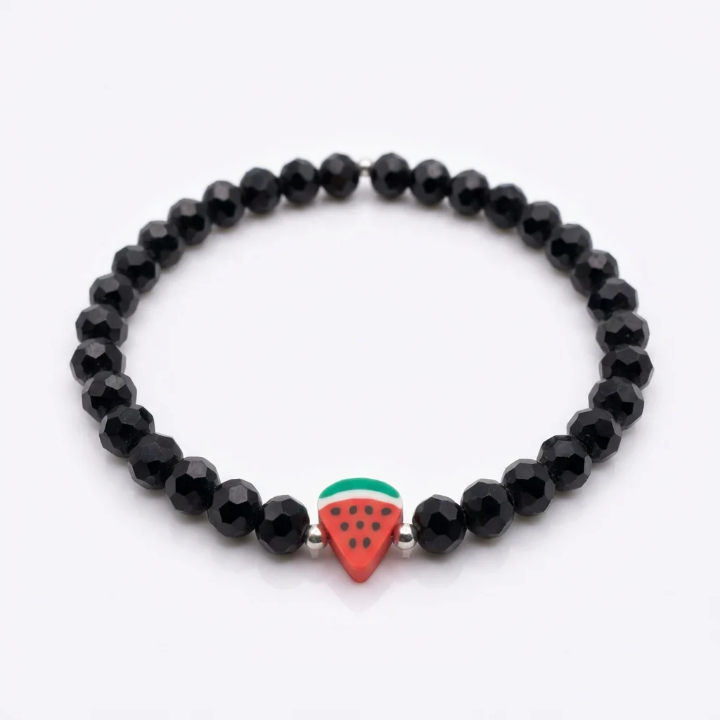 Watermelon Charm Beaded Bracelet - Image 4